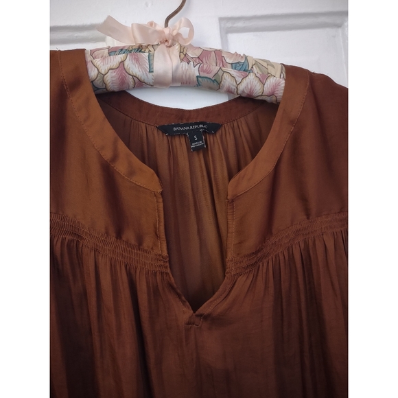 Banana Republic Brown Silk Blouse - Picture 3 of 3